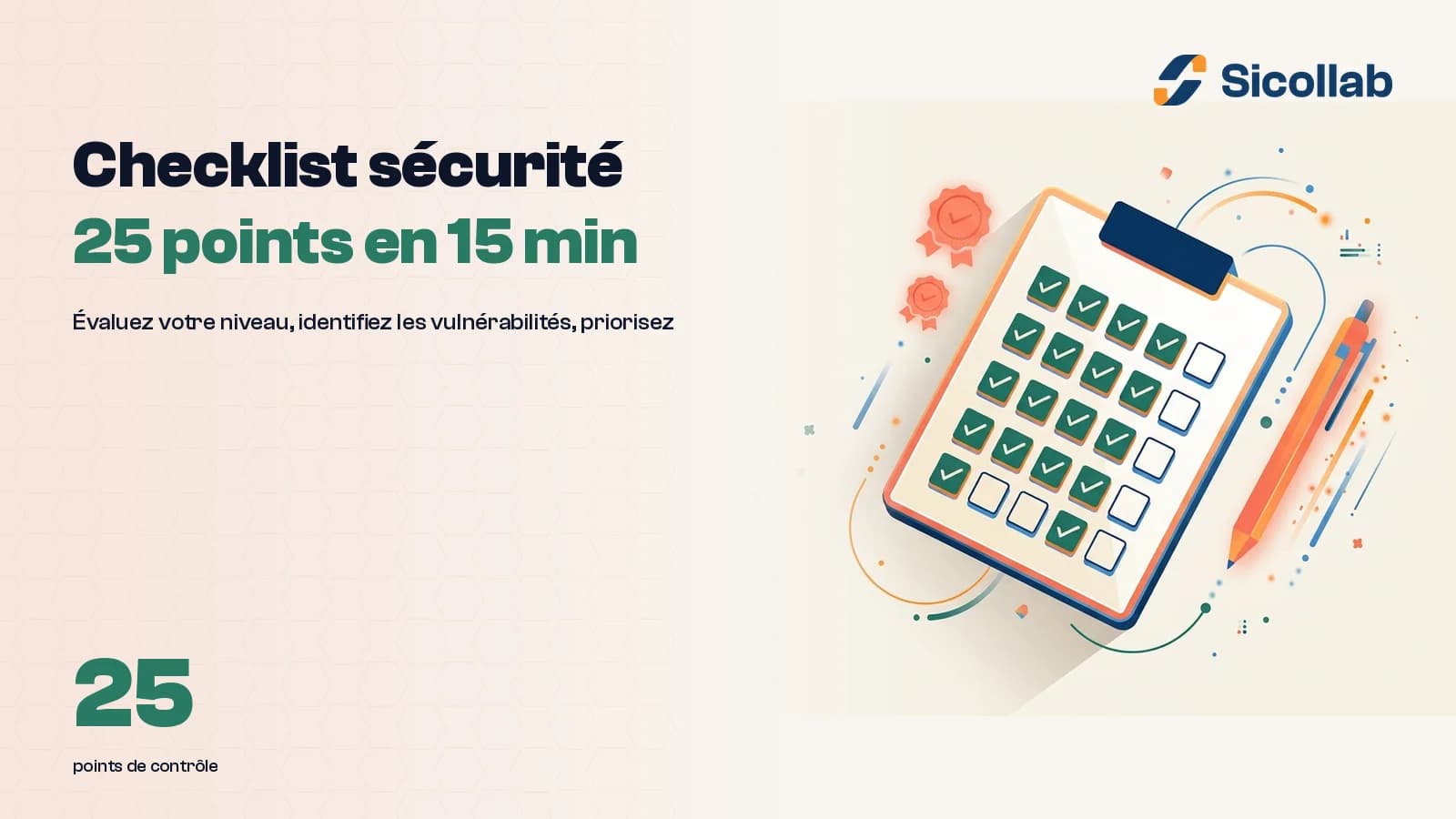 Checklist sécurité informatique PME : 25 points de contrôle