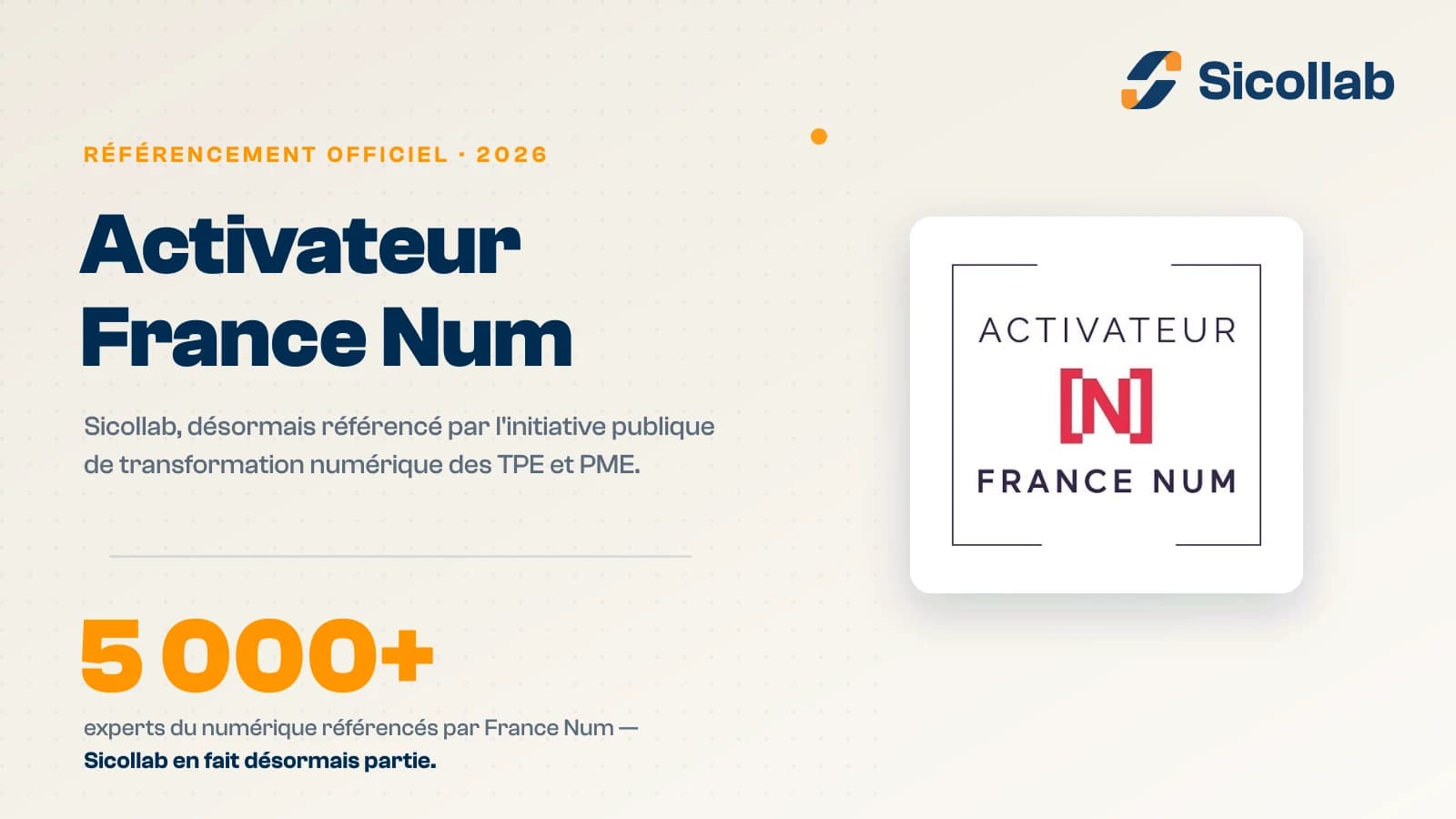 Sicollab est référencé Activateur France Num
